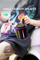 Altavoz Bluetooth Portátil Hopestar P58MINI de 10 W, Resistente al Agua IPX6, Luces RGB Inteligentes, Graves Profundos, Sonido de 360°, Radio FM para Exteriores