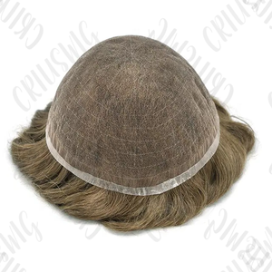 ท็อปเป้ผมผู้ชายแบบมองไม่เห็น ผลิตจากผมแท้คุณภาพสูงจากอินเดีย พร้อมระบบ Proesthisis  ฐานลูกไม้สวิส - Product Image 2