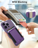Tarjetero Magnético Flexible para 12/13/14/15, de Cuero PU, Portátil, con Ranuras para Tarjetas y Monedero