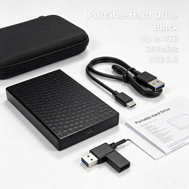 2.5 Inch Portable External Hard Drive HDD High Speed USB3.0 Type-C Portable Storage Disk 1TB 2TB 4TB External Hard Disk