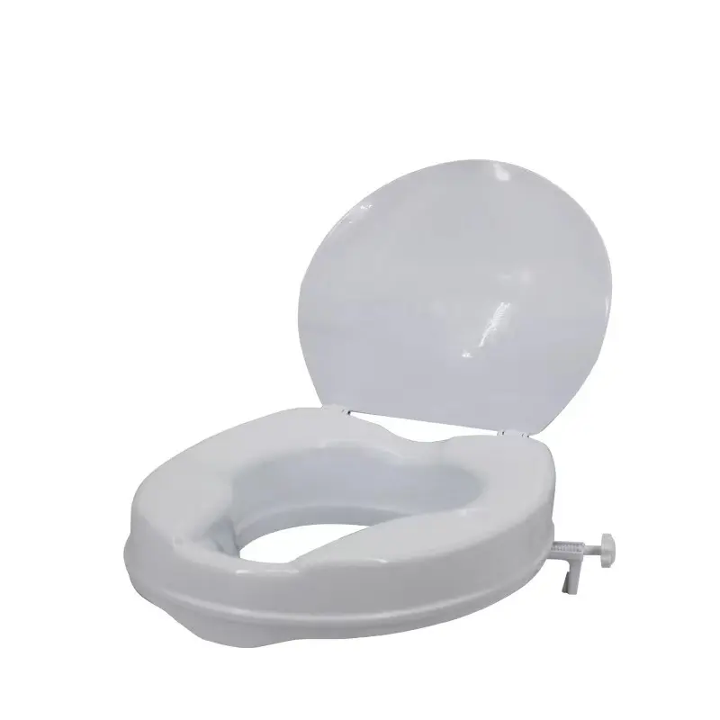 HealthSmart Raised Toilet Seat Riser That Fits Most Standard Bowls for Enhanced Comfort and Elevation with Slip Resistant Pads