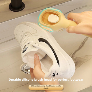 Spazzola per scarpe multifunzione con aggiunta di liquido per la pulizia della casa, spazzola per bucato a setole morbide, speciale per dormitorio