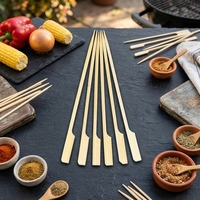 Brochettes jetables en bambou Teppo de 18 cm avec logo personnalisé pour barbecue en plein air et camping