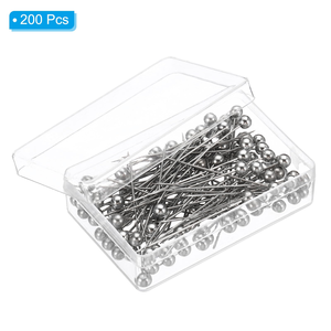 100Pcs/Box 38cm Colorful Round Pearl Head Needles Stitch Straight Push <b>Sewing</b> <b>Pins</b> for Dressmaking DIY <b>Sewing</b> Positioning Tools - Product Image 3
