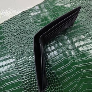 BOS24101502 Customizable Vintage Genuine Leather <b>Wallet</b> Unisex Luxury Short Open <b>Waterproof</b> Colorful Hollow Design RFID Stylish - Product Image 3