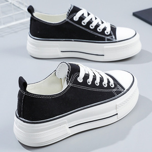 2026 Women's Versatile Loafers Breathable PU Upper Lightweight Lace-Up Sports Board <b>Shoes</b> Non-Slip <b>Height</b> <b>Increasing</b> Spring - Product Image 3