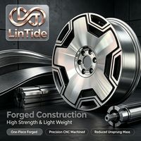Rines de Aluminio Cóncavos de Estilo Clásico, Cuadrados, con Acabado Negro Brillante Pulido, Ruedas para Auto, PCD y ET Personalizados, Suministro de Fábrica