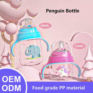 Biberón de Boca Ancha de 300 ml, Libre de BPA, con Asas de Flujo Medio, Impresión de Logotipo Personalizado, para Bebés de 1 a 2 Años, Marca Smile - Product Image 5