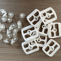 Boucle de chaussure réglable en plastique colorée de 32 mm, carrée avec broche, pour chaussures de jardin et sandales