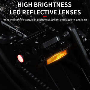 <span class=keywords><strong>Pedales</strong></span> de Bicicleta con Luz, Antideslizantes, Planos, con Reflectores, para Bicicletas de Montaña, Carretera y BMX - Product Image 4