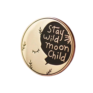 Molde de por vida de alta calidad a medida, accesorios de Metal de diseño personalizado, Stay <span class=keywords><strong>Wild</strong></span> <span class=keywords><strong>Moon</strong></span> Child Keep What Matters, Pin de regalo promocional - Product Image 3
