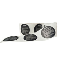 Rouleaux d'étiquettes rondes découpées sur mesure pour la pâte coiffante, autocollants adhésifs finition mate pour les produits de coiffure pour hommes