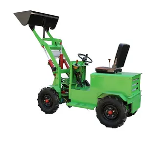 Hot Sale Battery power Electric Small Mini Garden Farm use Wheel Front Loader 800kgs 600KGS for Canada USA