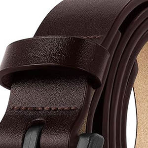 Ceintures en cuir 2026, ceintures en cuir véritable de haute qualité avec boucle en acier respirante, fabrication sur mesure au Pakistan - Product Image 5