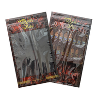 Pochette portable à fermeture éclair pour 5 cigares, étanche à l'humidité, avec couche hydratante pour le tabac à rouler, emballage plastique