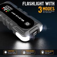 Démarreur de voiture portable intelligent, démarreur de secours pour véhicule, chargeur de batterie, bloc d'alimentation 5000A, démarreur de voiture
