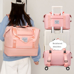 Wholesale Waterproof Travel Duffle <b>Bag</b> <b>Weekender</b> Carry On Luggage Gym <b>Bag</b> For Women <b>Men</b> With Trolley Sleeve Overnight <b>Bag</b> - Product Image 6