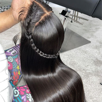 Peruca de Cabelo Humano Brasileiro Invisível, Lace Front HD, 100% Virgem, Cabelo Humano Brasileiro, Atacado