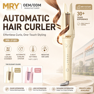 MRY Fer à Boucler Automatique Rotatif en Céramique Tourmaline, 4 Températures, Chauffage Rapide, Outil de Coiffure Électrique - Product Image 1