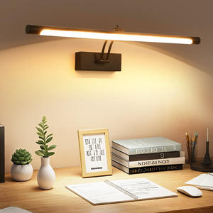 Applique murale noire/dorée, luminaires pour tableaux 40/60/80 cm, éclairage de miroir IP44, lampes murales modernes en métal avec bras articulé simple - Product Image 2