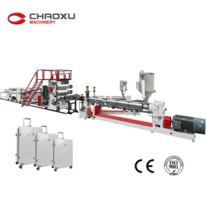 Línea de extrusión de láminas de equipaje CHAOXU ABS PC, línea de producción de maletas con ruedas rígidas