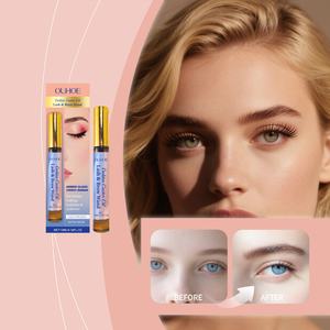 Sérum pour cils à l'huile de ricin dorée personnalisable 10 ml pour des cils plus épais et la croissance des sourcils/cheveux, ingrédients naturels, étiquette privée - Product Image 3