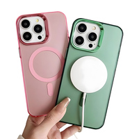 Coque de Téléphone Magnétique Électroplaquée Anti-Rayures à Pare-Chocs Dur IMD Colorée pour iPhone 16 17 AIR