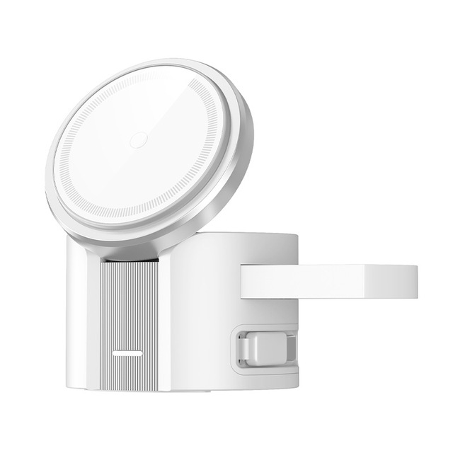 Foldable Fast Charging Station Qi2 15W Magnetic Wireless Charger for IPhone17/16/15/14/13/12 Apple Watch AirPods Pro