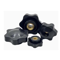M6 M8 M10 Ecrou de bouton étoile Torx noir Poignée en plastique Ecrou de pouce