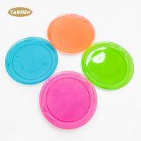 YACHEN 4 pièces/paquet néon fête fournitures 7.5 pouces jetables en plastique néon plaques pour anniversaire mariage néon fête décorations