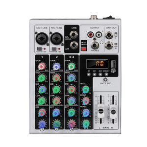 Mezclador de Audio Digital Profesional LD-4 USB MP3 de 4 Canales, Consola de Audio Profesional para Producción Musical y Actuaciones <span class=keywords><strong>en</strong></span> Vivo - Product Image 1