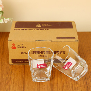 Verre à boire en verre Bering Red Cherry 165 ml, tasse à thé aux herbes, tasse à jus, vente en gros - Product Image 1