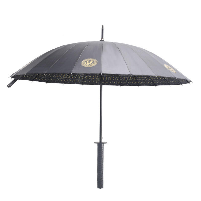 23 parapluie manuel de couteau de poignée d'os de pouce 24 long