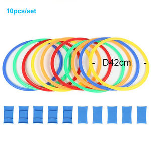 Set di 10 Anelli per Agilità per Bambini da Esterno, Anelli Hula per Allenamento, Leggeri e Resistenti in Materiale PP, per Fitness Fisico e Gioco del Salto alla Corda - Product Image 4