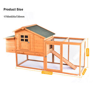 Nichoir en bois de qualité, recyclable, écologique, design respirant pour poulets, lapins, petits animaux - Utilisation extérieure toutes saisons - Product Image 4