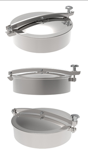 CNJS 하이 80mm 맨홀 커버 위생 스테인레스 스틸 라운드 해치 300mm 탱크 제조 서비스 제품 - Product Image 3