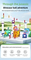 Juguete Magnético de Estilo Vitral para Niños, Pistas Magnéticas con Bolas Rodantes, Bloques de Construcción Educativos de 0 a 3 Meses