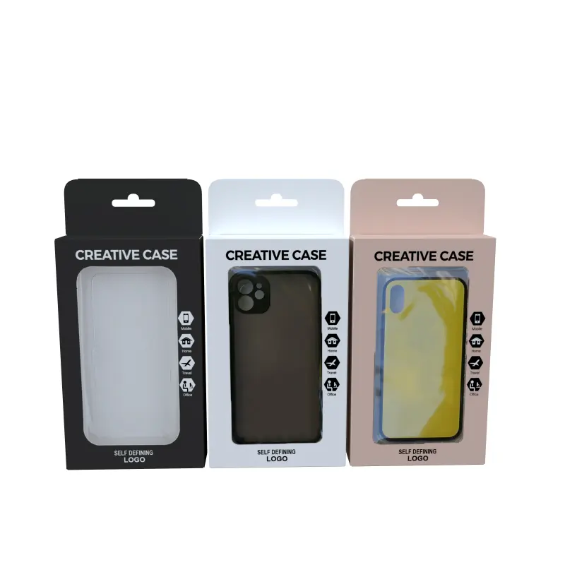 Wholesale Fashion Exquisite Mobile Phone Screen Box Cell Phone Case Packaging Boxes With Windows