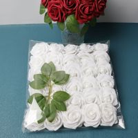 Saint-Valentin : 30 roses PE par paquet pour la décoration murale de mariage ou de maison (fleurs artificielles)