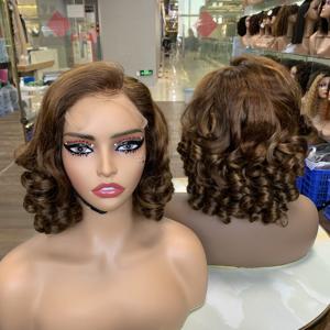 Pelucas de Cabello Humano con Rizos SDD, Pelucas de Cabello Humano Baratas al por Mayor, Peluca de Cabello Humano con Cierre 5*5 de 14 Pulgadas Color Piano - Product Image 2