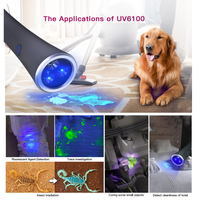 Lampe UV haute puissance TANK007 365nm pour l'inspection et la réparation de la peinture automobile, lampe torche LED UV6100 3W professionnelle pour identifier les traces de retouche