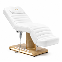 Table de massage électrique moderne en PU, très demandée, avec dossier et hauteur des pieds réglables, pour salon de beauté, spa, lit facial, mobilier de salon de beauté