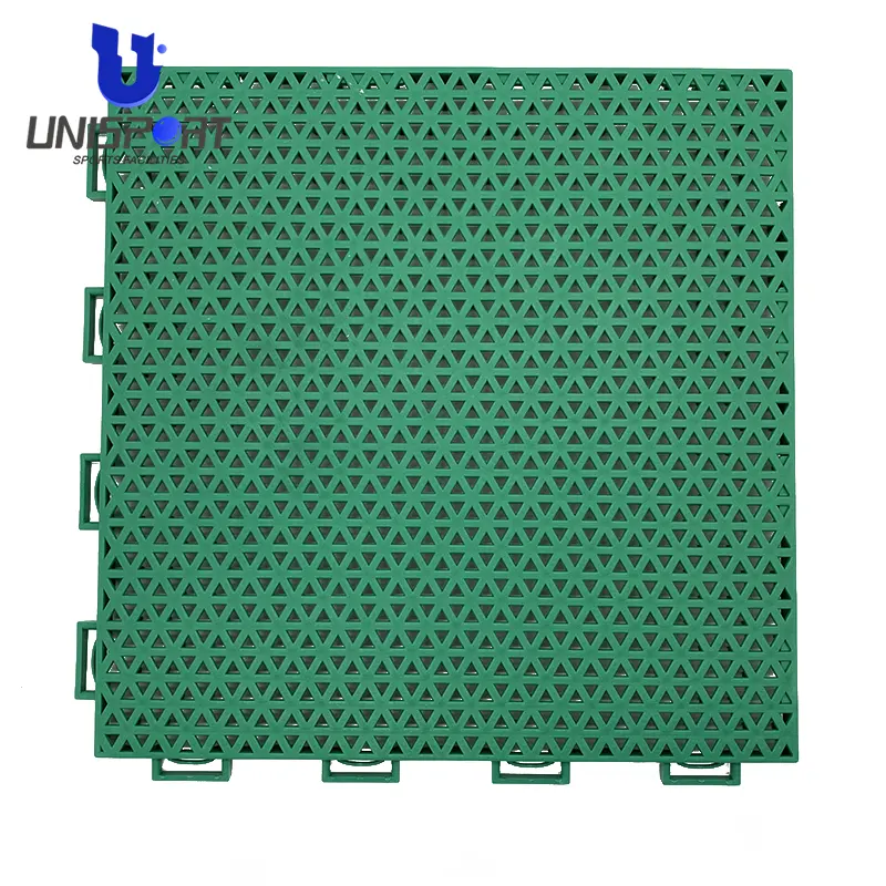 بلاط بلاستيكي متشابك لأرضية ملعب كرة السلة في الفناء الخارجي قابل للإزالة من البولي بروبيلين بسعر الجملة