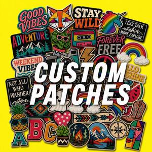 Parches de Venta Caliente Fabricante Personalizado para Coser Parche de Chenilla Insignia Bordada Parches de Diseñador Personalizados de PVC Goma - Product Image 1