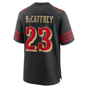 Maillot de football américain personnalisé brodé pour homme, respirant, grandes tailles, avec nom et logo personnalisables, vierge, San Francisco, en polyester - Product Image 3