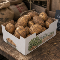 Boîte d'expédition ondulée pour avocats avec trous d'aération personnalisés, carton kraft robuste pour la chaîne du froid transocéanique