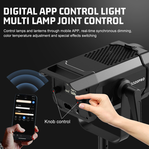 ไฟแฟลช COB แบบมืออาชีพ 300W รุ่น U-Type ไฟเสริมภายนอก ควบคุมผ่านแอป ปรับอุณหภูมิสีได้ สำหรับถ่ายภาพในสตูดิโอ - Product Image 5