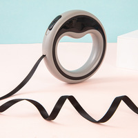 Laisse pour chien réfléchissante et tendance avec anneau, télescopique automatique à dégagement rapide – Laisse de promenade pour petit chien – Laisse de traction extérieure pour chien