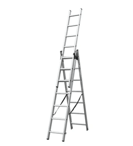 Escalera de aluminio telescópica de <span class=keywords><strong>3</strong></span> secciones de servicio pesado de Grado Profesional <span class=keywords><strong>3</strong></span>*12 Escalera de trabajo de gran altitud de fuerza industrial - Product Image 2