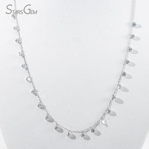 สร้อยคอทองคำ 10K น้ำหนัก 1 กรัม ประดับเพชรเลี้ยงในห้องปฏิบัติการทรงบริลเลียนต์ ขนาด 3.9 มม. น้ำหนัก 4.85 กะรัต ยี่ห้อ Starsgem แบบปรับได้ ดีไซน์หรูหรา น้ำหนัก 41.7% - Product Image 4